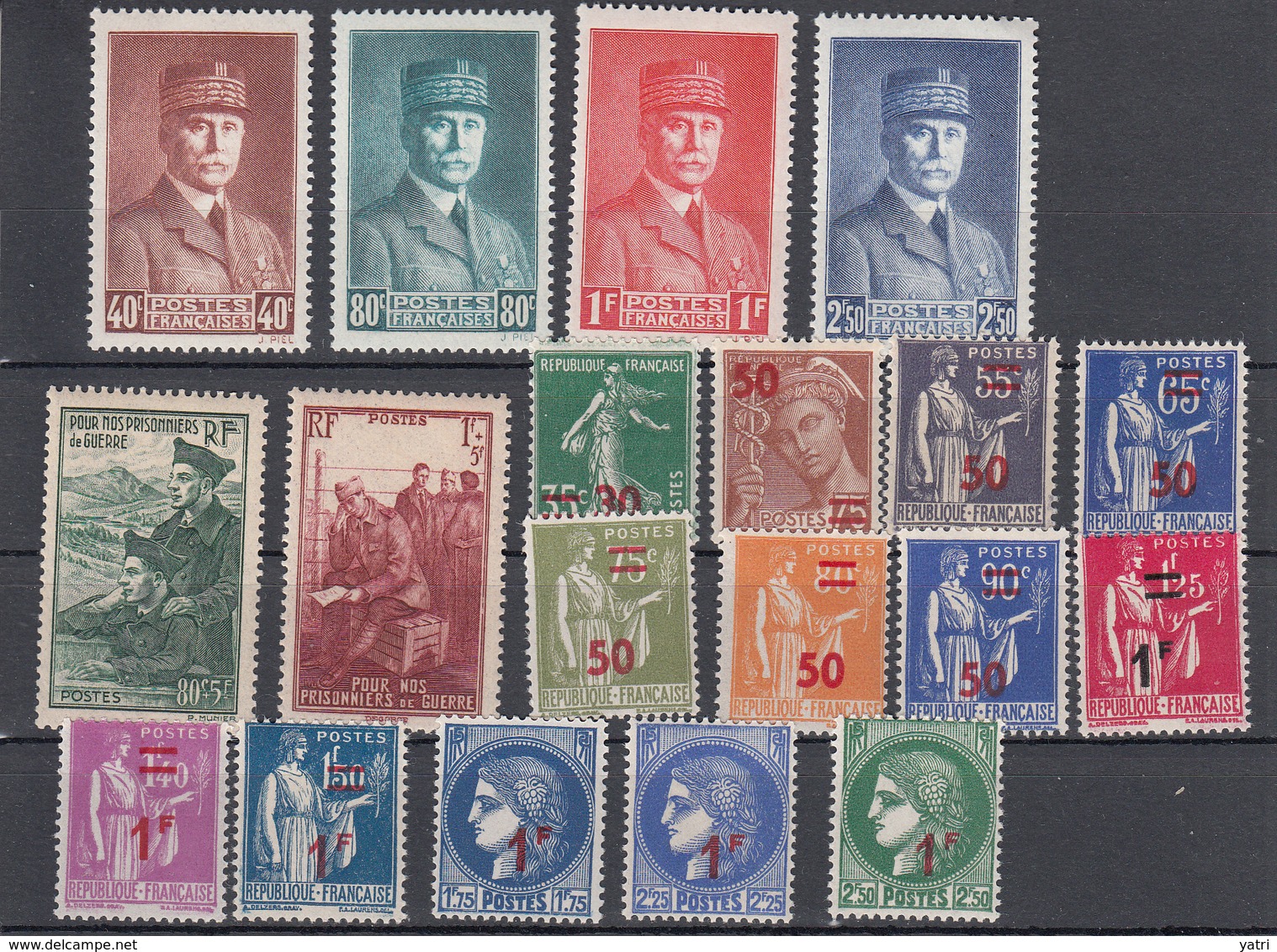 Francia - 1941 - Annata Completa / Complete Year Set ** - 1940-1949