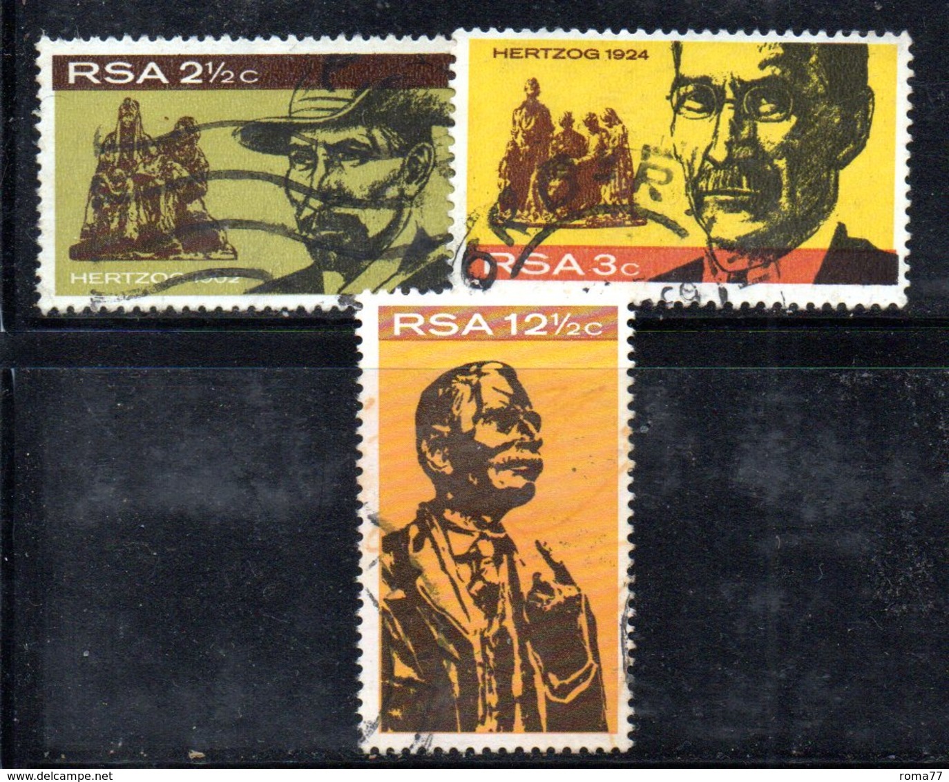 T1787 - SUD AFRICA SOUTH 1968,   Yvert  N. 313/315  Usato . Hertzog - Usati