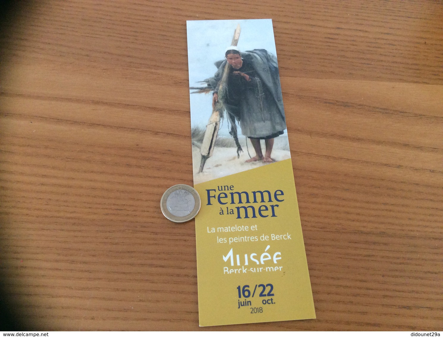 Marque-page *** "une Femme à La Mer - 2018 - Musée Berck-sur-mer (59)" - Bookmarks