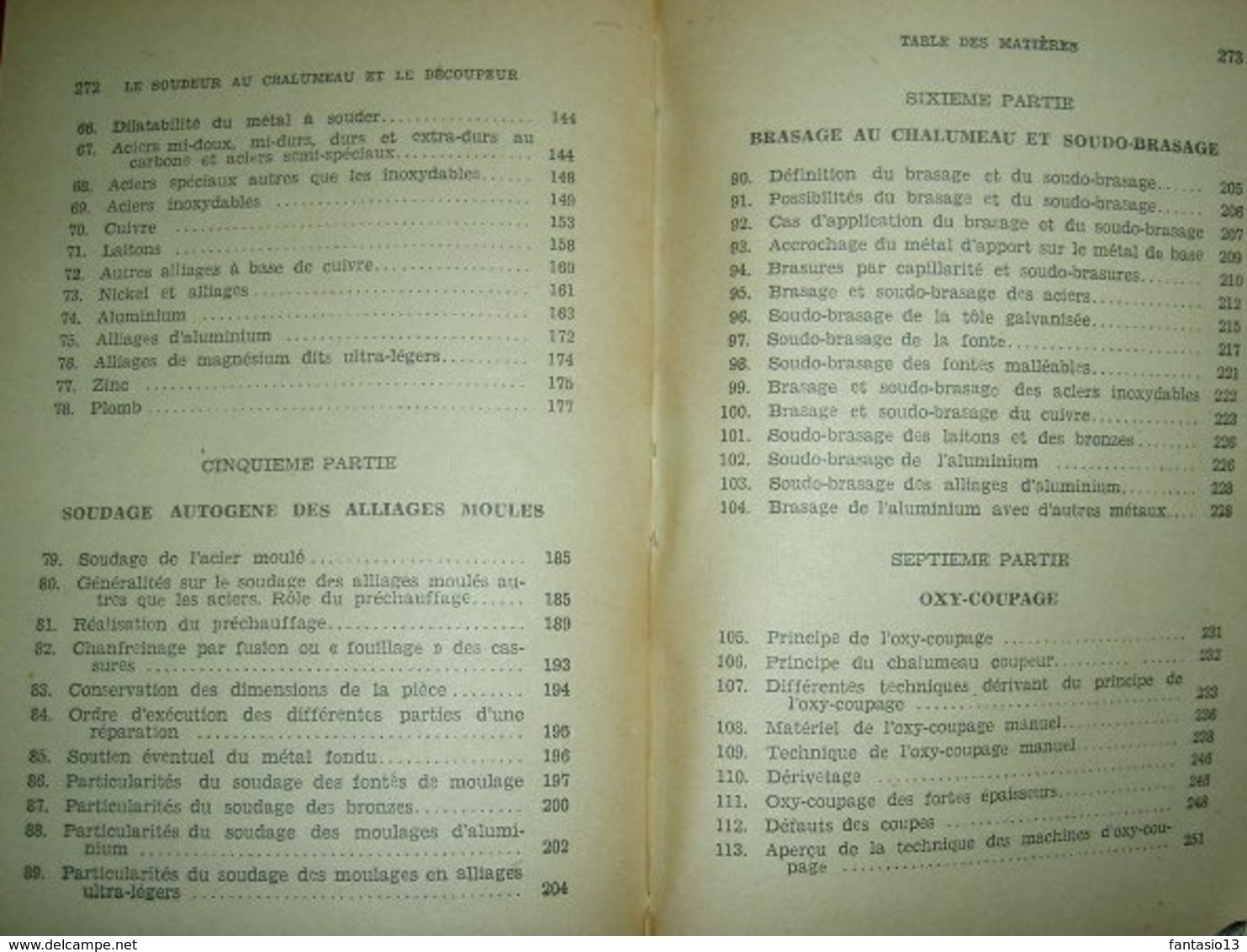 Pour le soudeur au chalumeau et le découpeur  L. Mendel 1948 enseignement technique / soudure