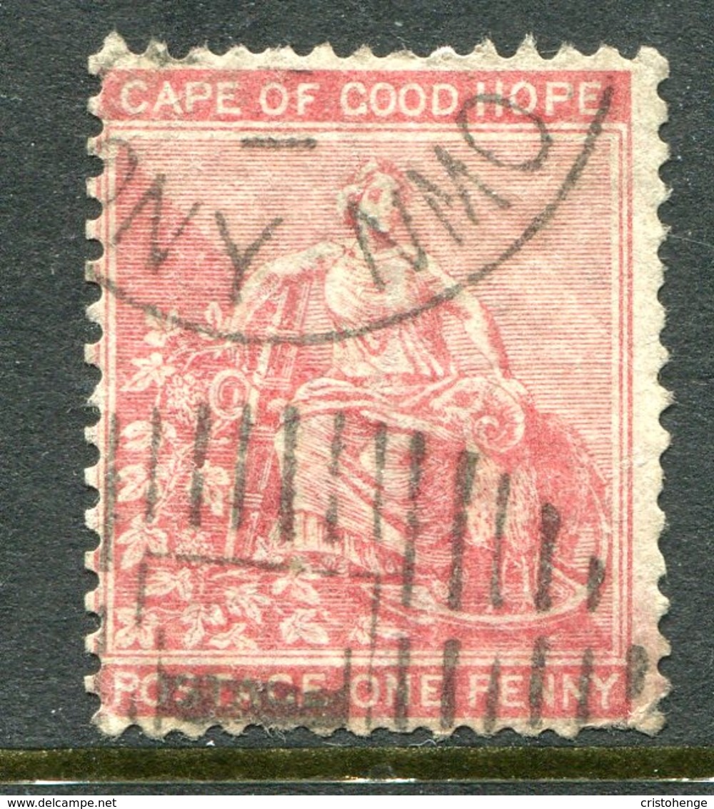 Cape Of Good Hope - South Africa - 1871-76 Seated Hope - Wmk. CC - 1d Carmine-red Used (SG 29) - Cape Of Good Hope (1853-1904)