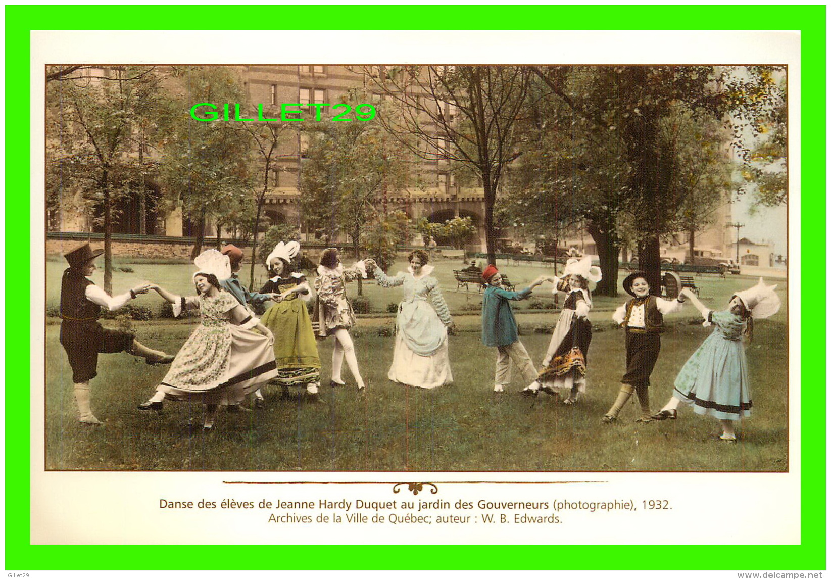 QUÉBEC - DANSE DES ÉLÈVES DE JEANNE HARDY DUQUET AU JARDIN DES GOUVERNEURS, 1932 - ARCHIVES DE LA VILLE DE QUÉBEC - - Québec - La Cité