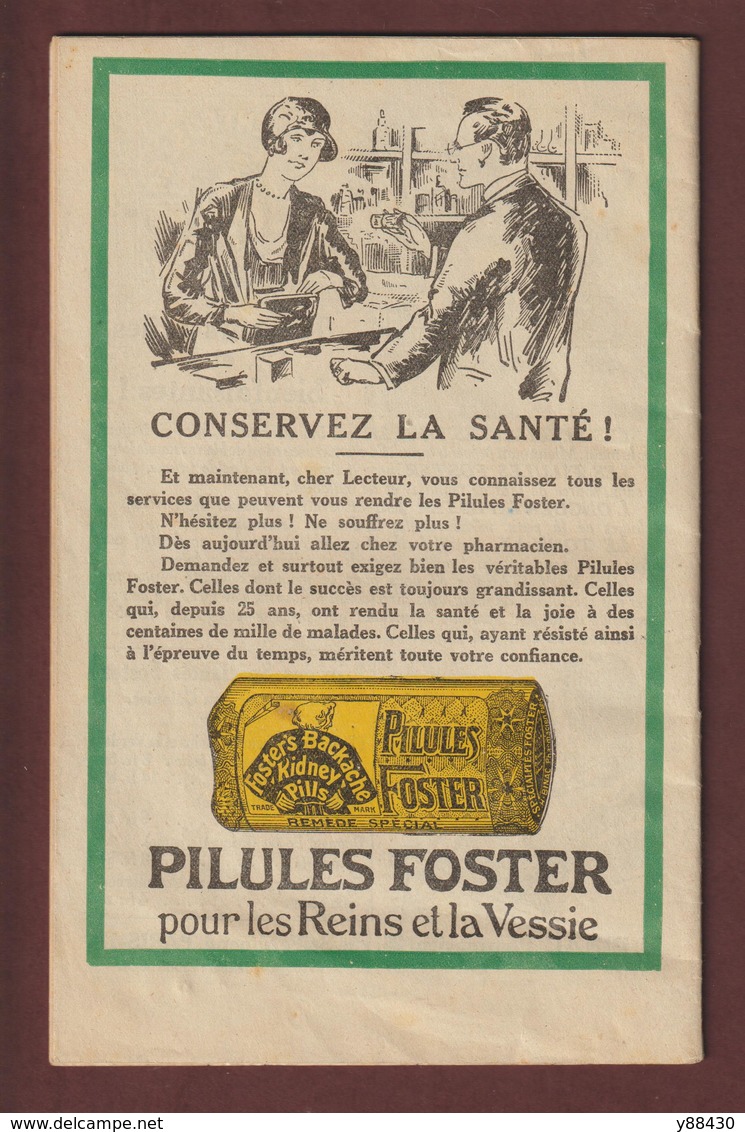 LIVRE EGYPTIEN DE SONGES de 1933 - offert par les PILULES FOSTER pour les Reins et la Vessie - 34 pages -15 scannes