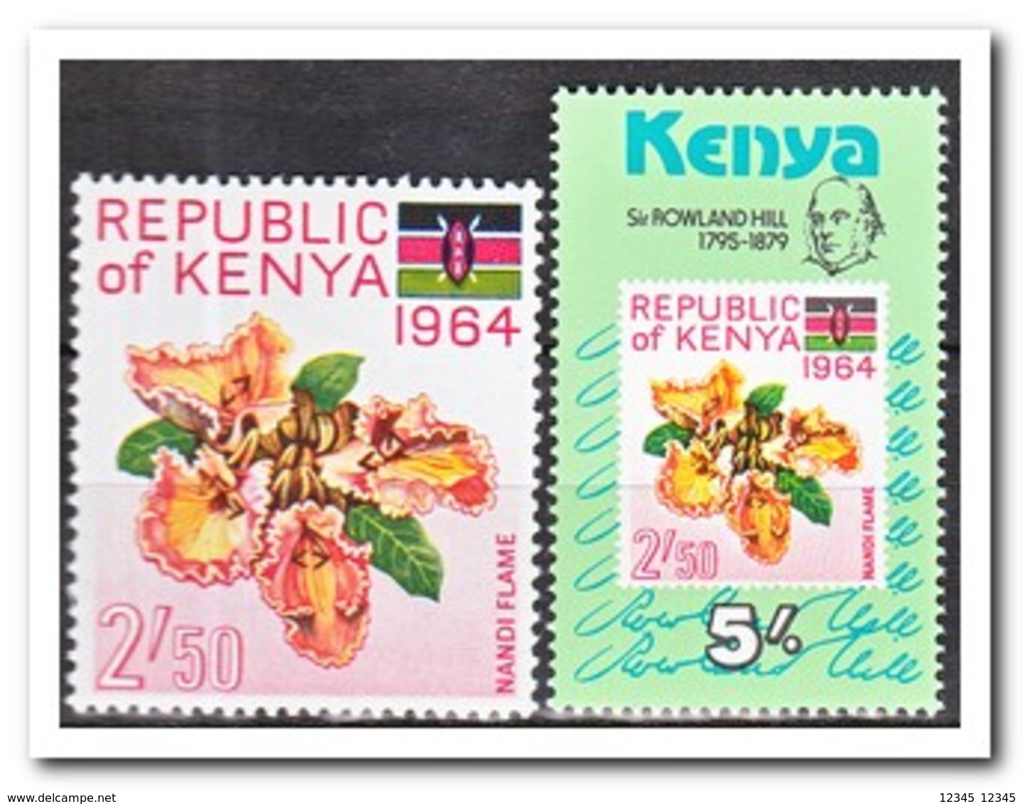 Kenia 1964+1979, Postfris MNH, Flowers - Kenia (1963-...)