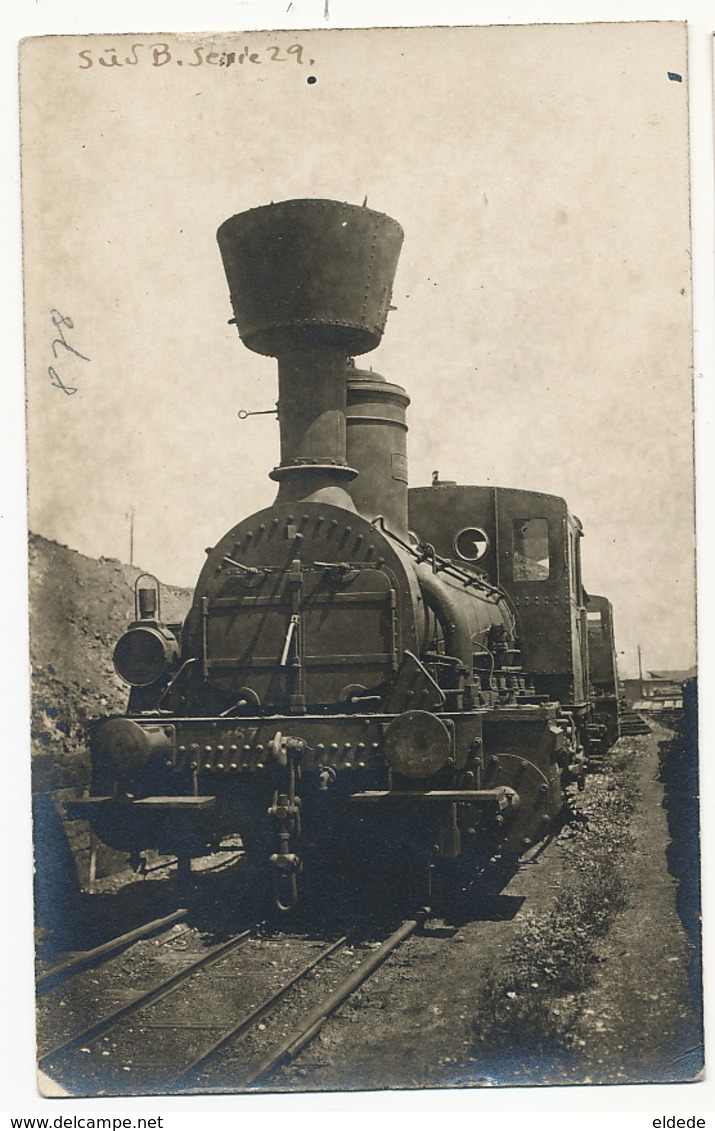 Real Photo Train Gozmozdony Locomotive Zeitung Ing . Silviu Dragomir Close Up - Hongrie