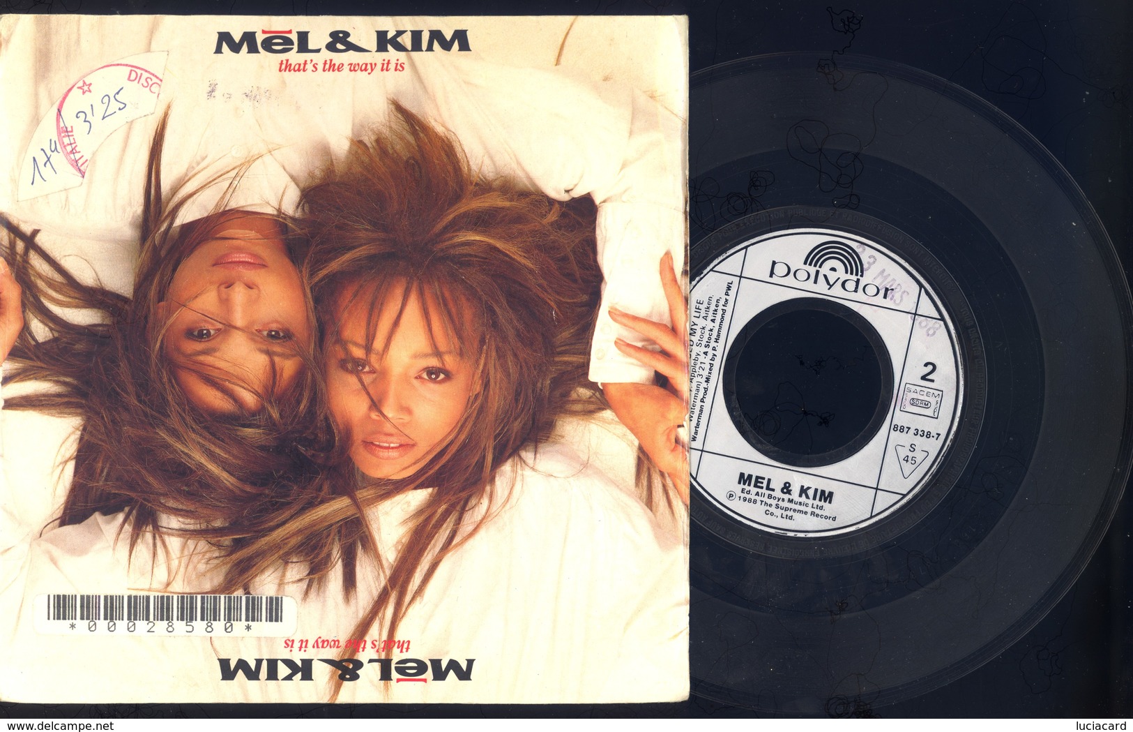 MEL E KIM -THAT'S THE WAY IT IS -DISCO VINILE 45 GIRI "7 Anno 1988 - Altri - Inglese