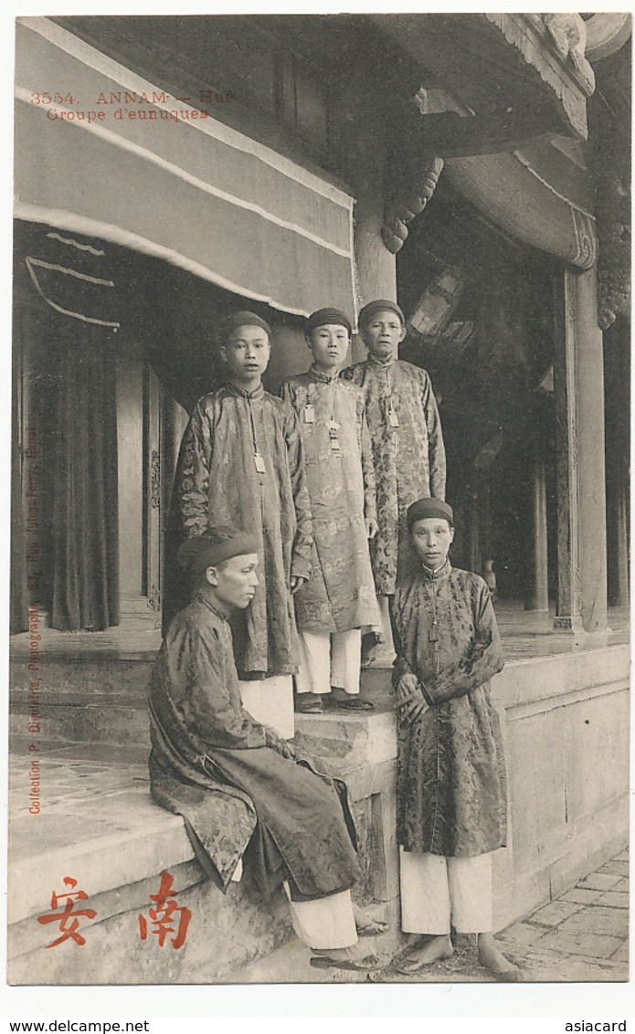 Annam Hué Groupe D' Eunuques  Timbrée Laokay Eunuch - Viêt-Nam