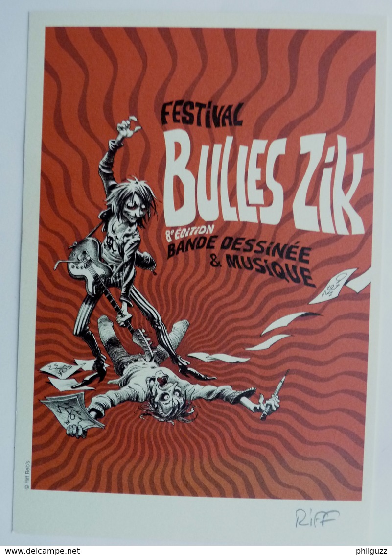 EX-LIBRIS RIFF REB'S -  N° SIGNE - N° 32/199 Festival Bulles Zik 2014 XL (1) - Illustratori P - R