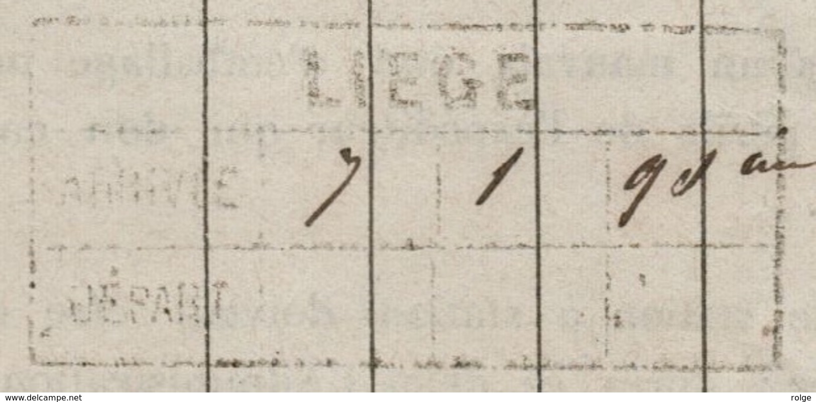 XXL-933  Invulstempel LIEGE Op BORDEREAU D'EXPEDITION 1858  Van Anvers Naar Liege - Documents & Fragments