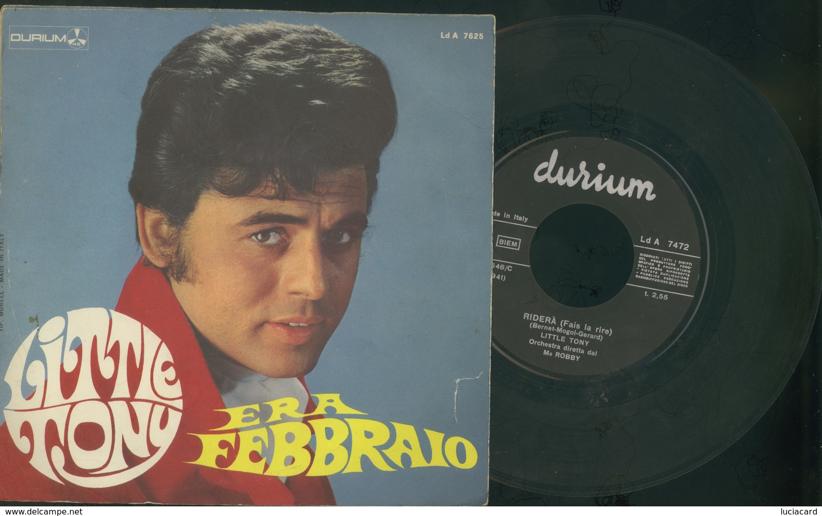 LITTLE TONY -BADA BAMBINA -ERA FEBBRAIO -SANREMO 1969 DISCO VINILE 45 GIRI - Altri - Musica Italiana