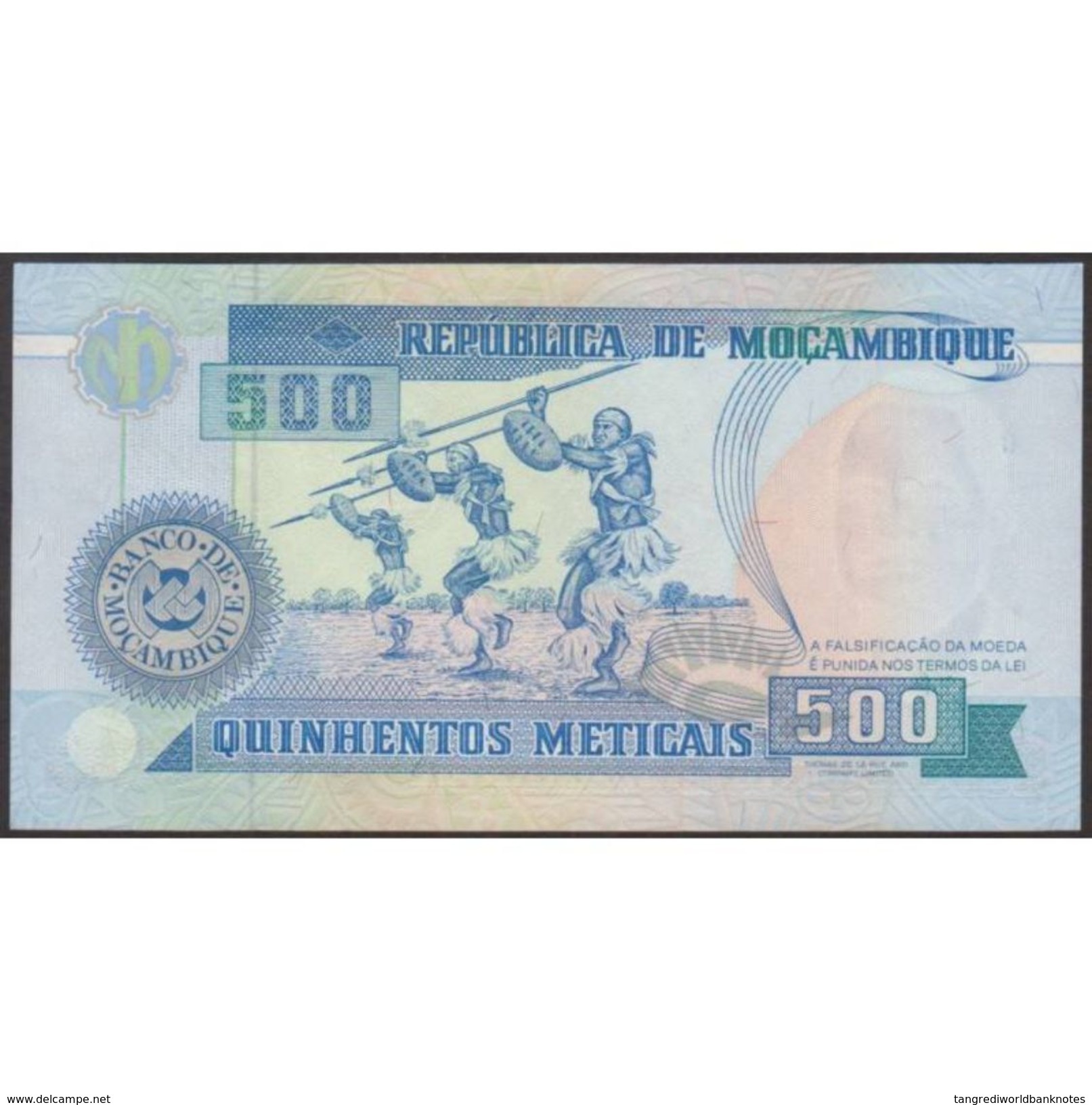 TWN - MOZAMBIQUE 134 - 500 Meticais 16.6.1991 Prefix AA UNC - Mozambico