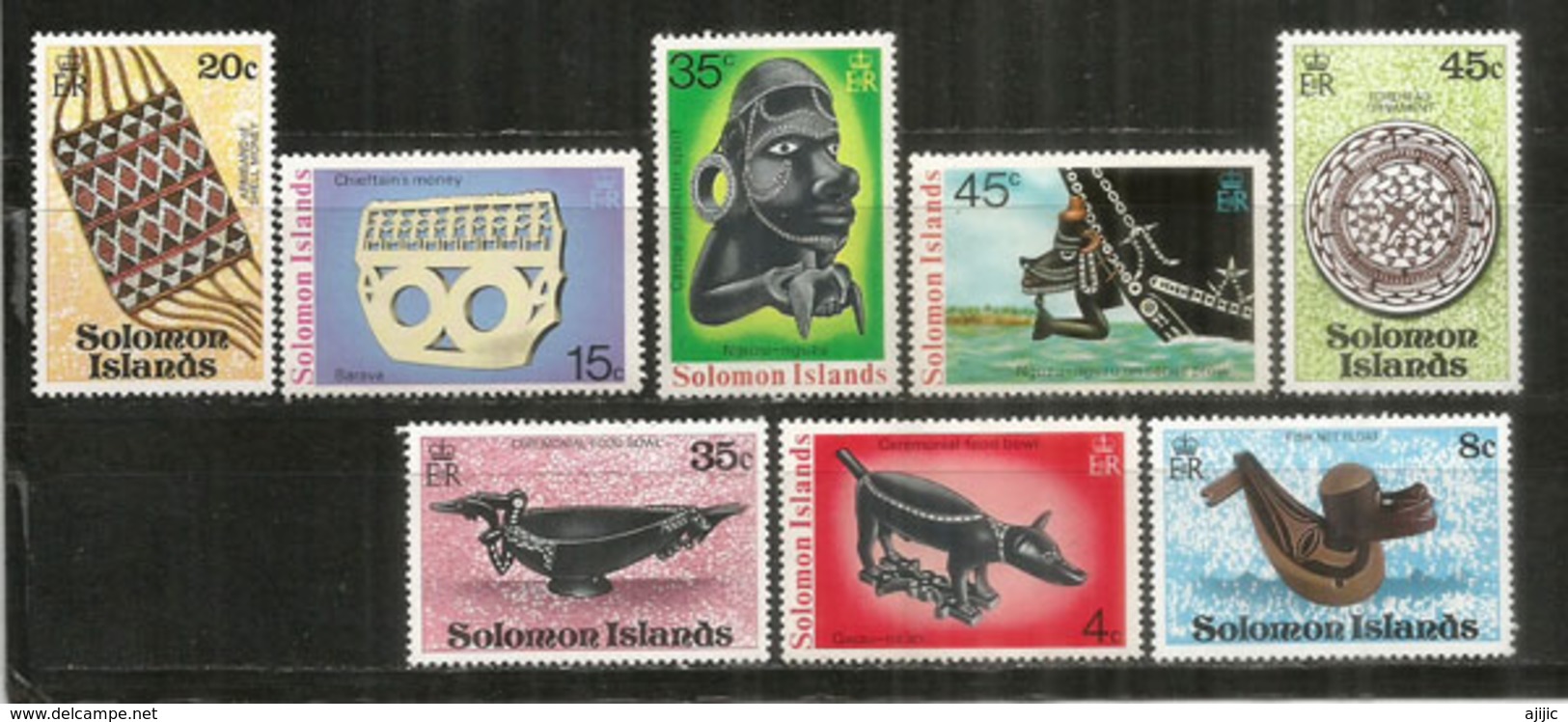 Artisanat Des îles Salomon .   8 Timbres Neufs **   Côte 12,00 Euro - Salomon (Iles 1978-...)