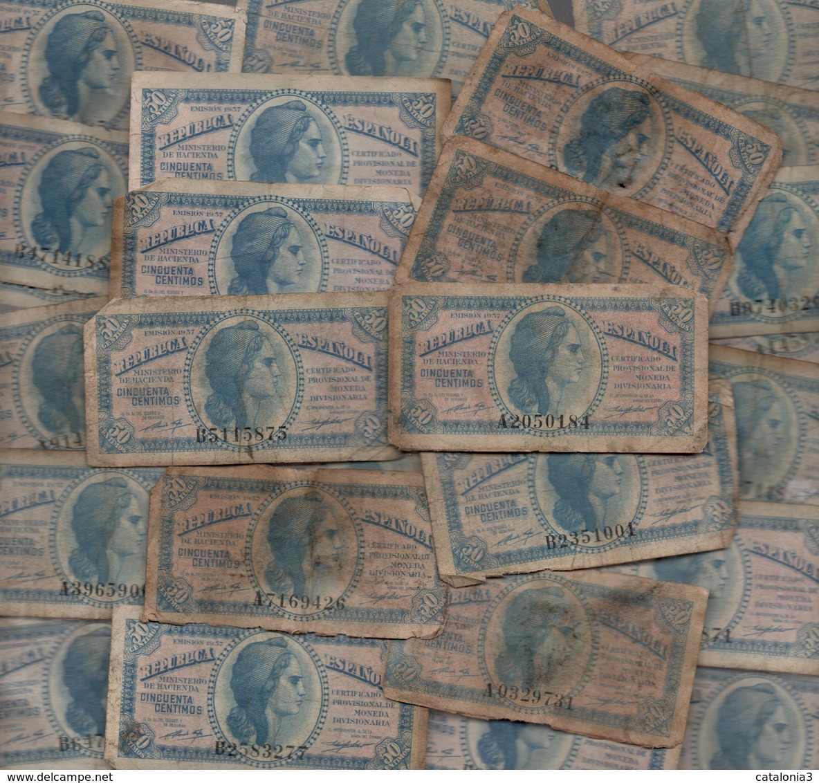 BILLETE ESPAÑA -   50 Centimos 1937  (1 Billete) - [ 5] Uitgaven Van Het Ministerie Van Financiën