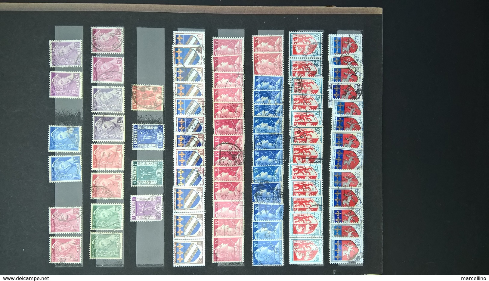 Lot De Timbres France A étudier Pour Nuances Et Cachets. - Vrac (max 999 Timbres)