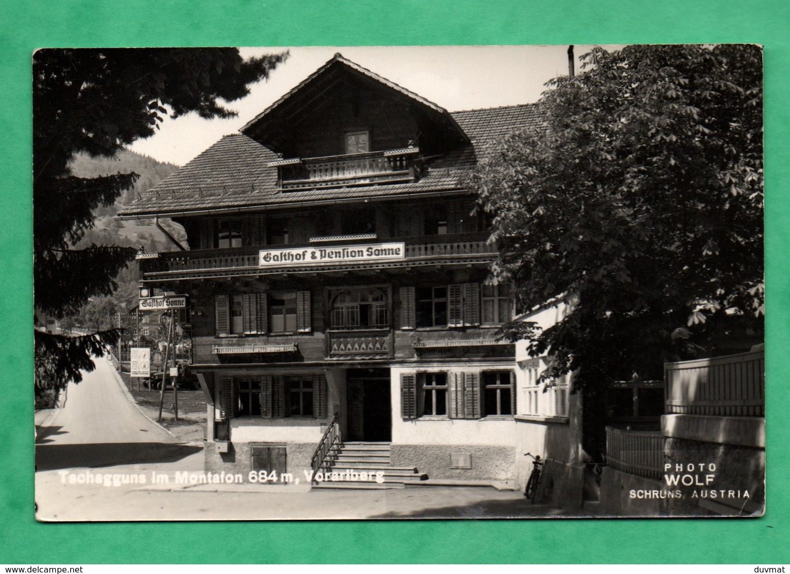 Autriche Austria Osterreich Vorarlberg Techsgguns Im Montafon Gasthof Pension Sonne ( Format 9cm X 14cm ) - Autres & Non Classés