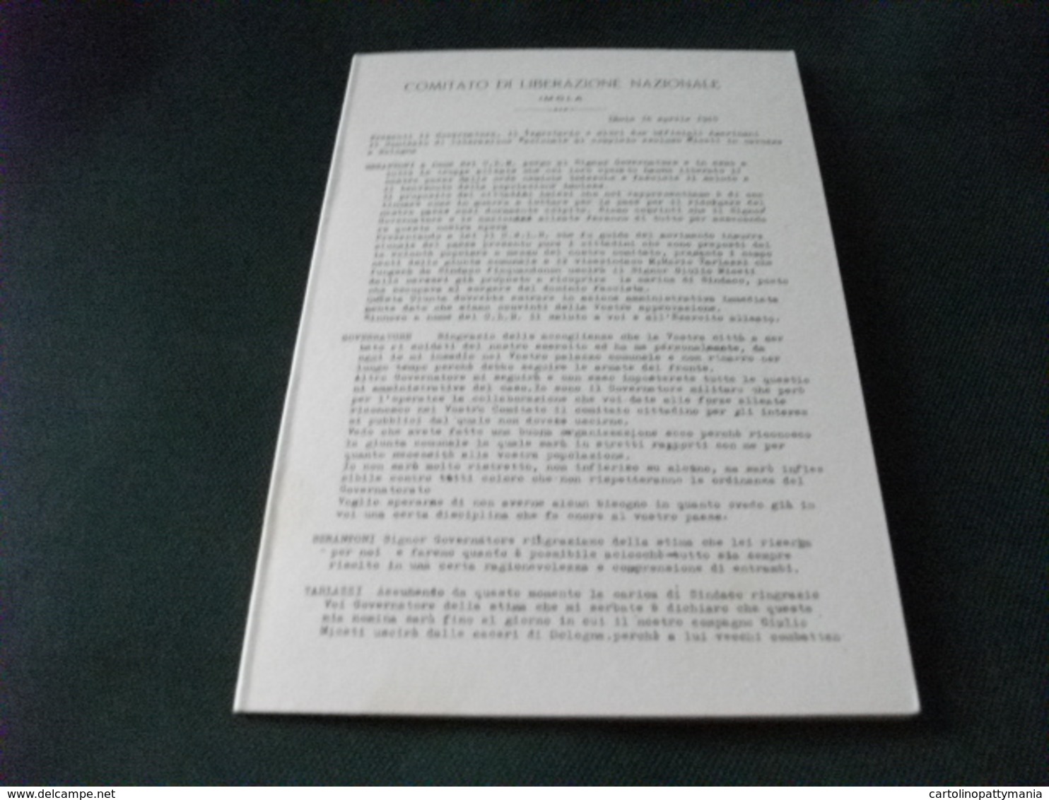 COMITATO DI LIBERAZIONE NAZIONALE IMOLA XXX ANNIVERSARIO LIBERAZIONE 1975 CARTOLINA DOPPIA SERIE FRANCOBOLLI RESISTENZA - Imola