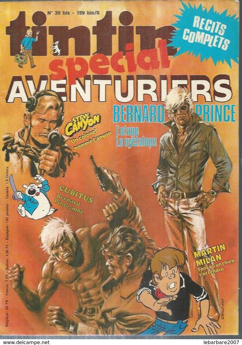 TINTIN Spécial ( Super ) " AVENTURIERS "  N° 39   -  CINQ POUCE 1978 - Tintin