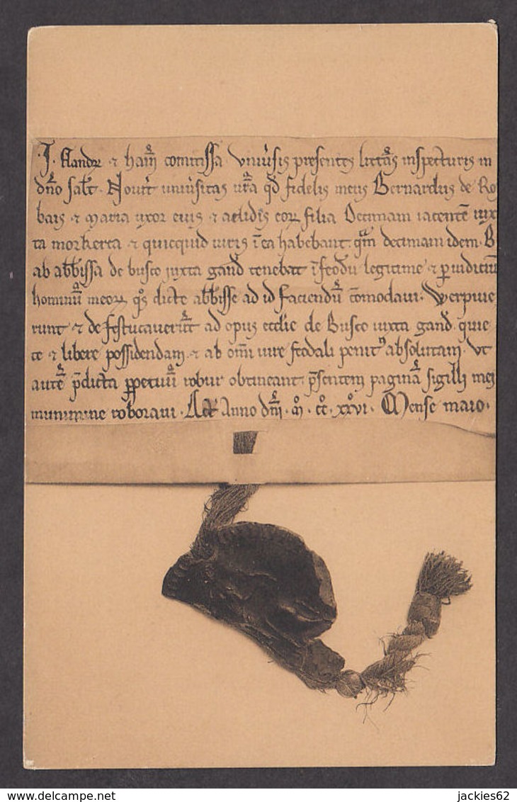 70601/ GENT, Abbaye N-D Du Nouveau Bois, Charte Jeanne, Comtesse De Flandre Et De Hainaut, Possession D'une Dîme - Gent