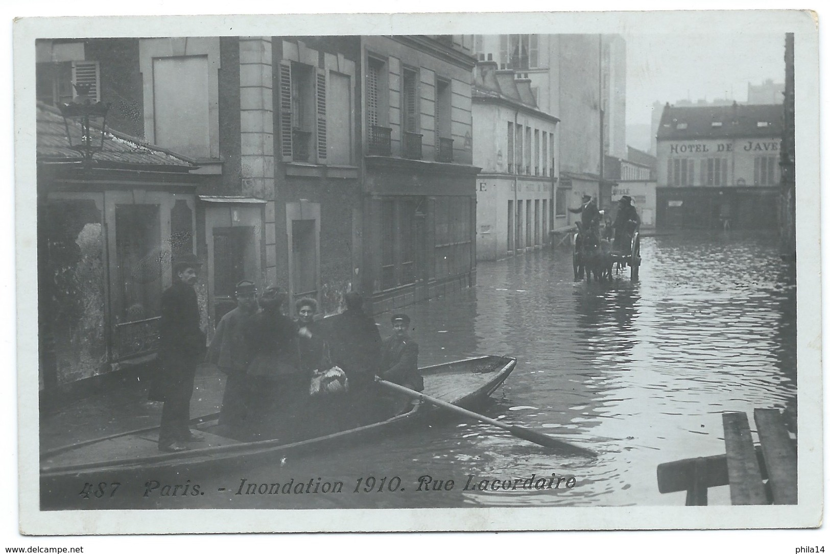 CPA INONDATIONS PARIS 1910 / RUE LACORDAIRE - Inondations