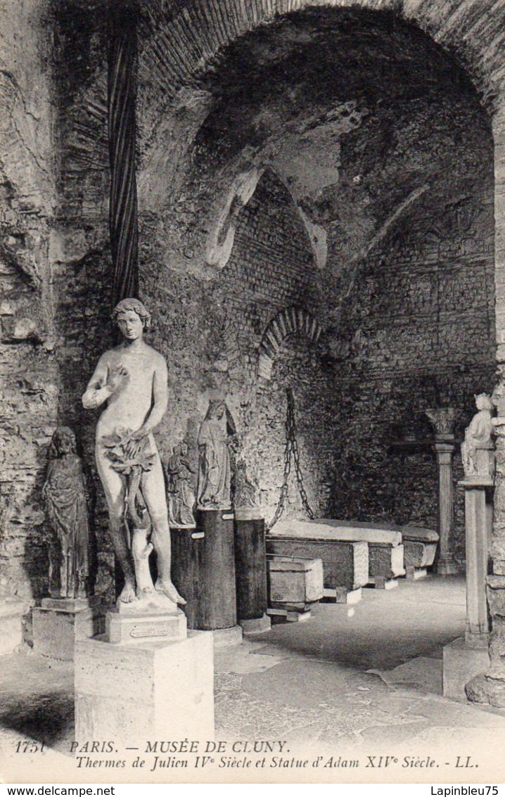 CPA 75005 Paris Musée Cluny Thermes De Julien Statue D'Adam - Autres & Non Classés