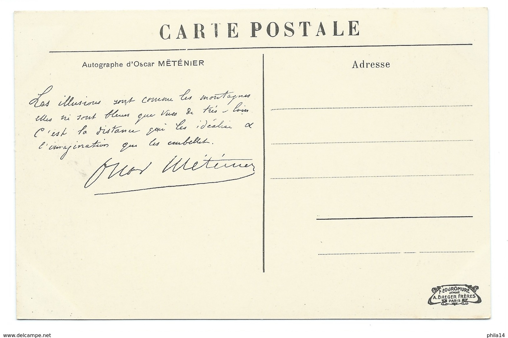 CPA INONDATIONS PARIS 1910 / RUE DE LYON / AUTOGRAPHE OSCAR MENETIER - Inondations