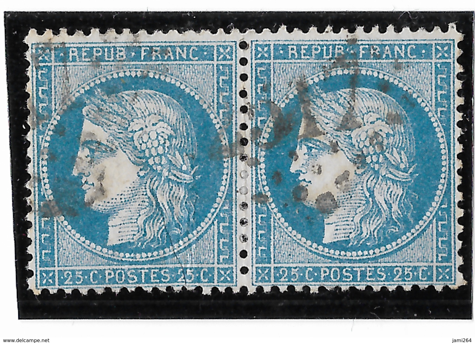 TIMBRES N° 60/1 ;  PAIRE 82/83 B2 ,  TB - 1871-1875 Cérès