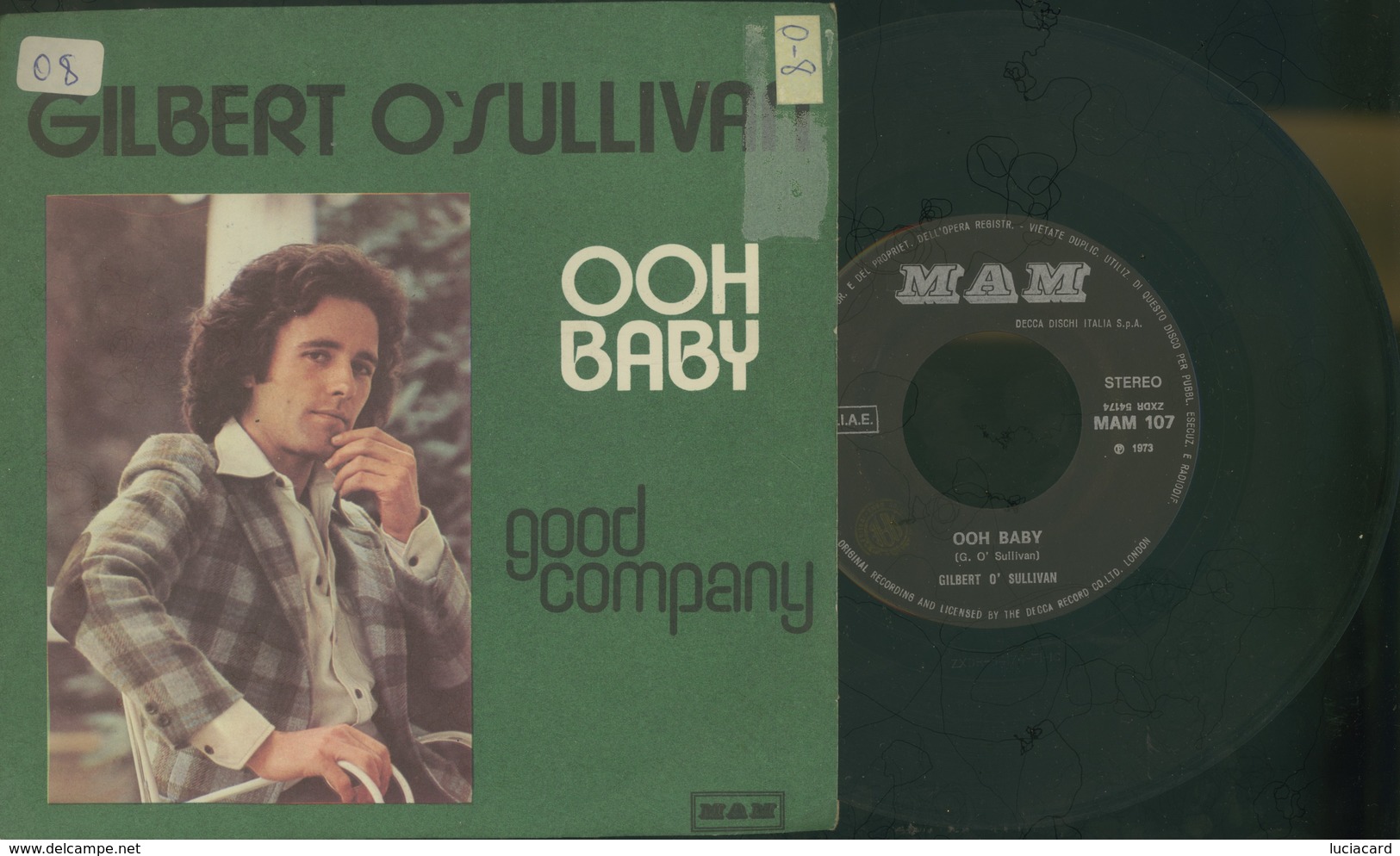 GILBERT O' SULLIVAN -OOH BABY -GOOD COMPANY -DISCO VINILE 45 GIRI 1973 - Altri - Inglese