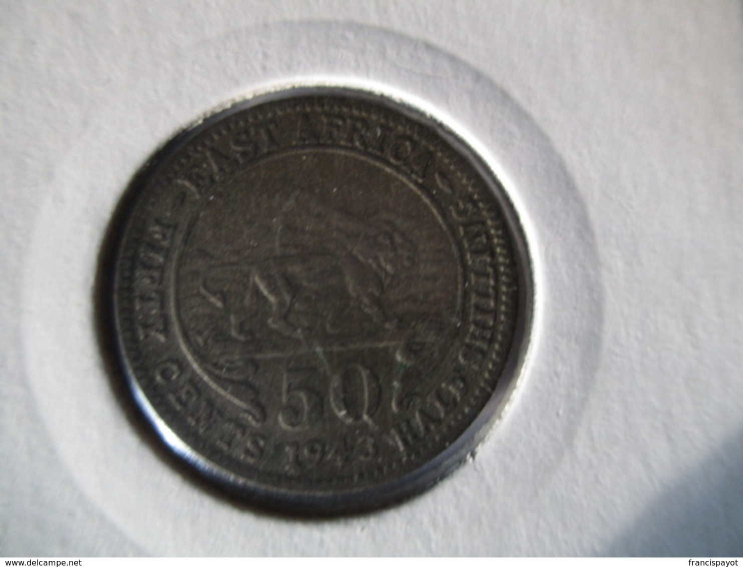 British East Africa: 50 Cents 1943 - British Colony