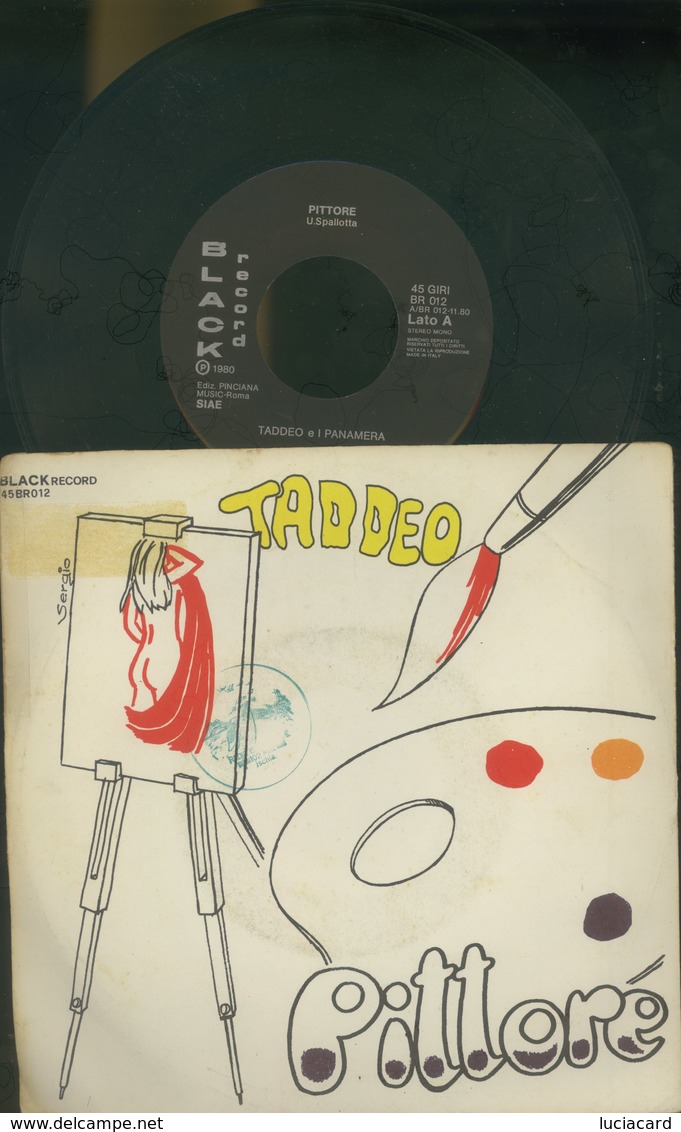 TADDEO -PITTORE -DELITTO D'ONORE -DISCO VINILE 45 GIRI 1980 - Altri - Musica Italiana