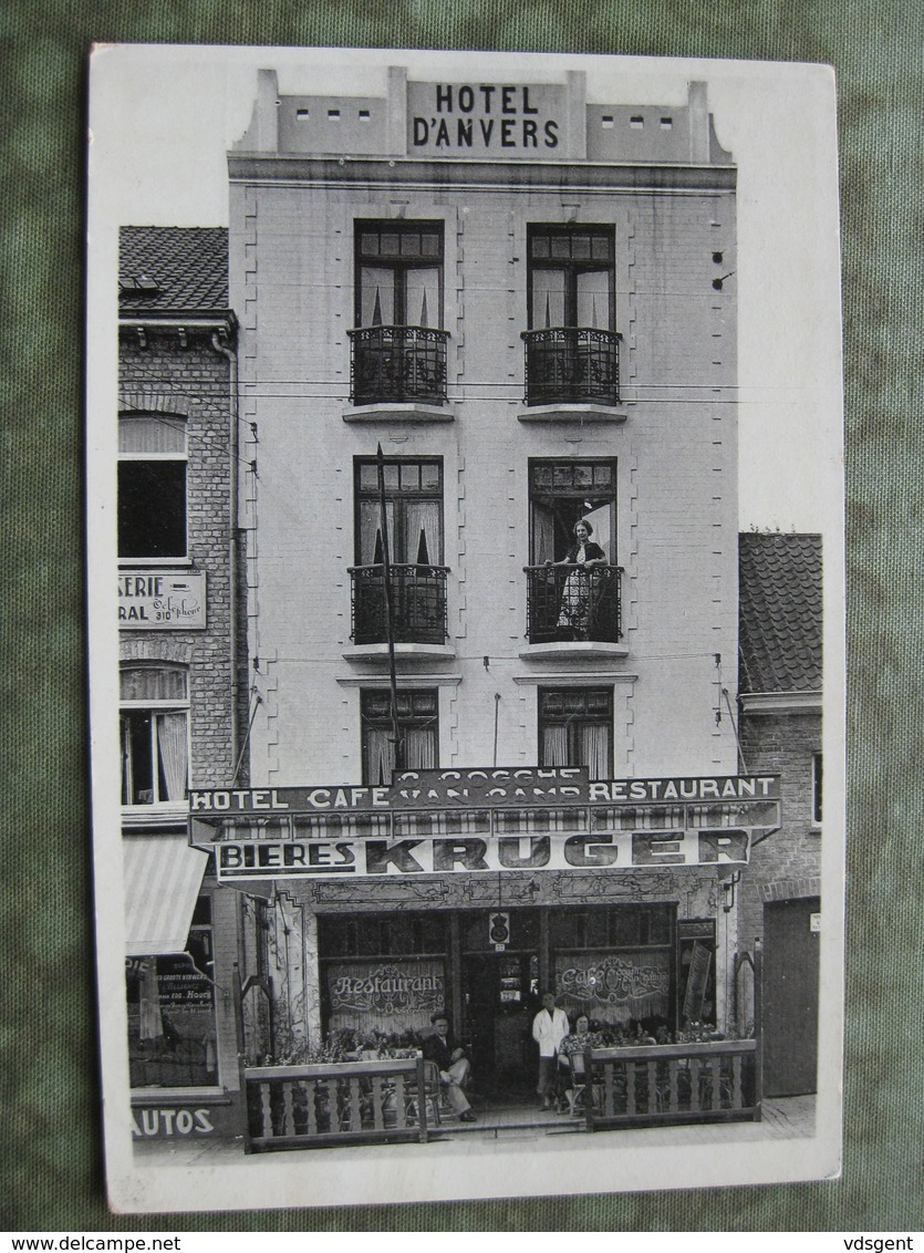 DE PANNE - FOTOKAART HOTEL D'ANVERS 1939 - Avenue De La Mer 27 ( Scan Recto/verso ) - De Panne