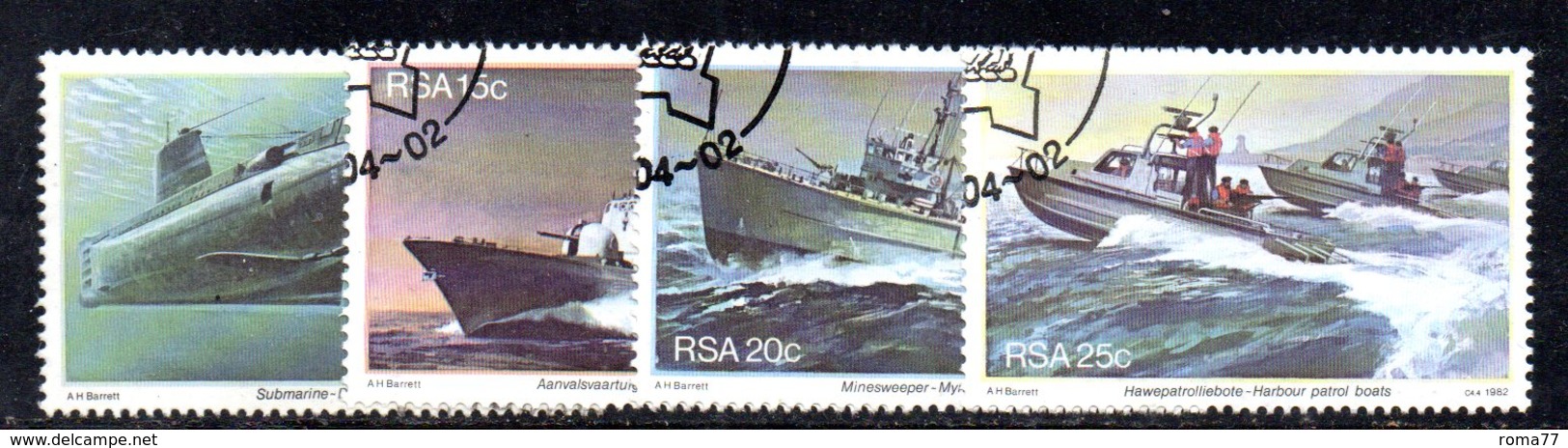 T1170 - SUD AFRICA SOUTH 1982 , Yvert Serie N. 502/505 Usata - Usati