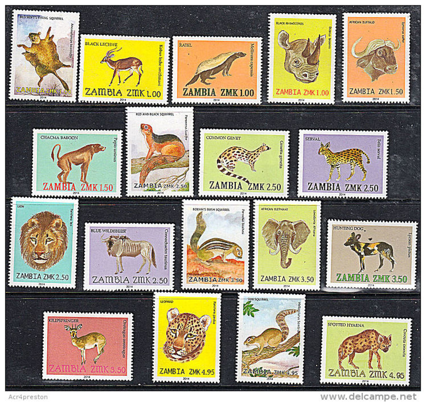 Zm1134 ZAMBIA 2014, NEW ISSUE, 3rd Issue Of Animals Set, In New Currency,  MNH - Zambie (1965-...)