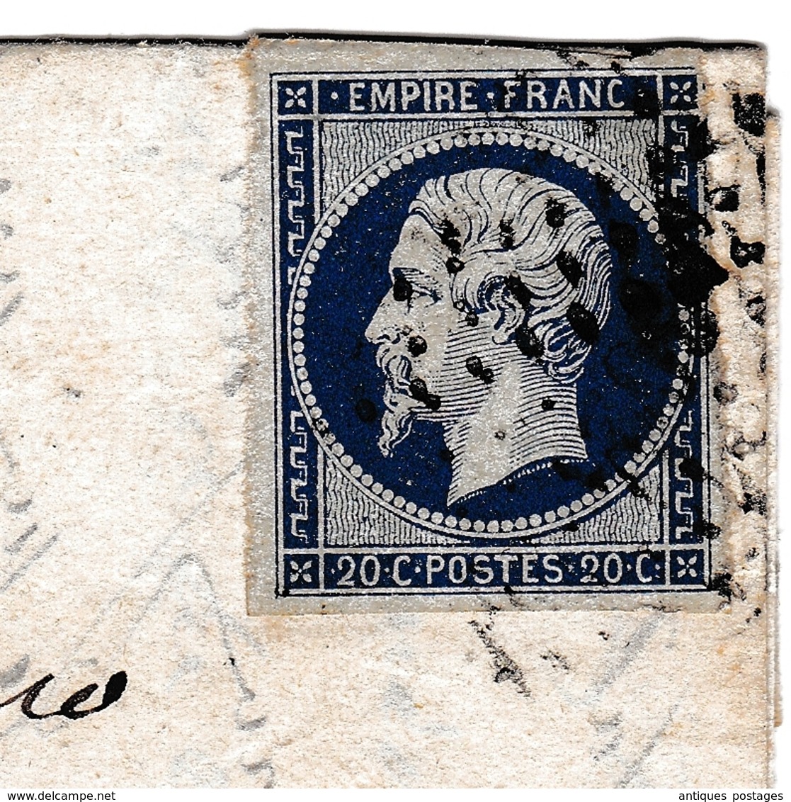 Lettre Saint Chinian 1855 Hérault Saint Pons Batté Avec Correspondance Napoléon III 20 Centimes - 1853-1860 Napoléon III