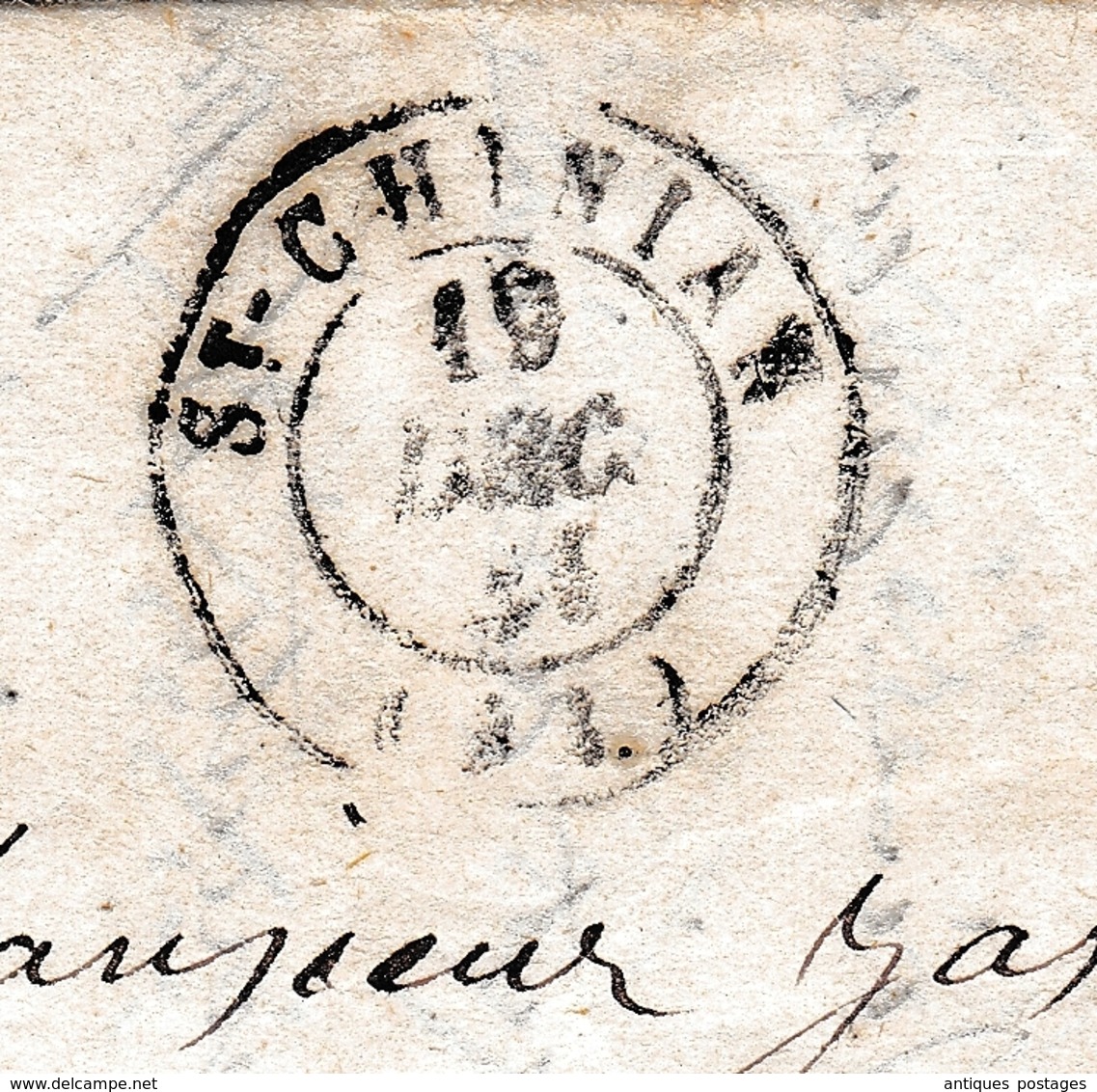 Lettre Saint Chinian 1855 Hérault Saint Pons Batté Avec Correspondance Napoléon III 20 Centimes - 1853-1860 Napoleone III