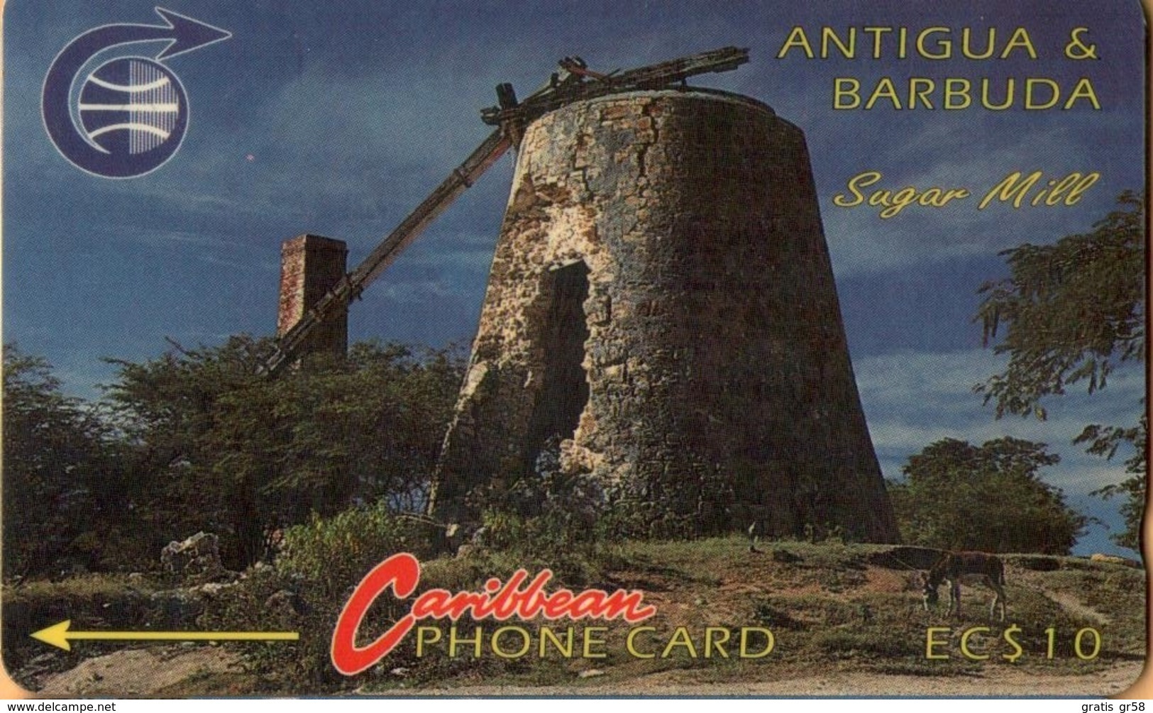 Antigua & Barbuda - ANT-4A, Sugar Mill, 4CATA, 11.500ex, 1992, Used As Scan - Antigua En Barbuda