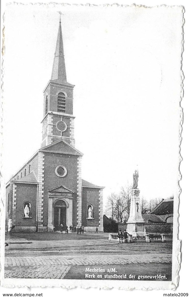 MAASMECHELEN (3630) MECHELEN A / M Kerk En Standbeeld Der Gesneuvelden - Maasmechelen