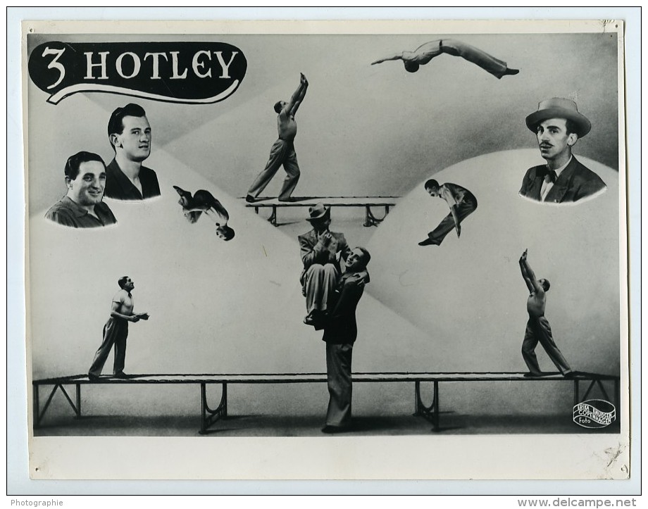 Danemark Music Hall Cirque Artiste Acrobates 3 Hotley Ancienne Photo Knudsen 1950 - Professions