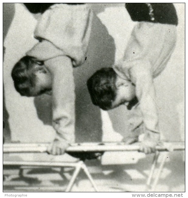 France Lille Music Hall Cirque Artiste Acrobate Freres Hollebecque Tandem Ancienne Photo Robert 1950 - Professions