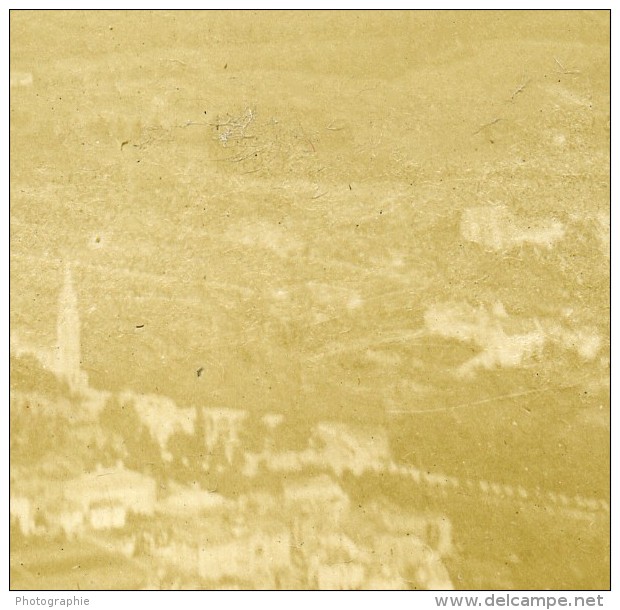 France Lourdes Panorama Ancienne Stereo Photo Amateur 1900 - Photos Stéréoscopiques