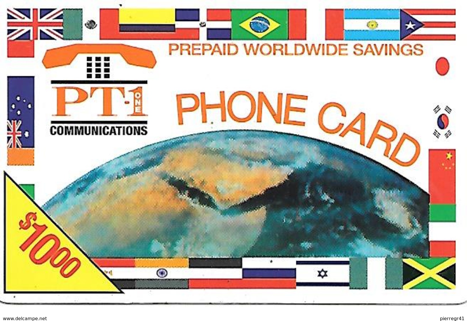 -CARTES-a-PREPAYEE-USA-PT1-10$-DRAPEAUX-Exp 04/01/02-Plastic Fin-TBE - Sonstige & Ohne Zuordnung