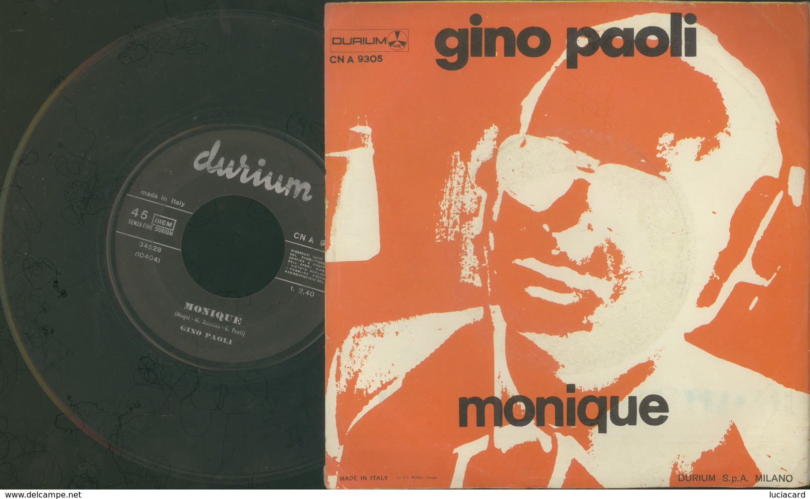 GINO PAOLI -COME SI FA -MONIQUE -DISCO VINILE - Altri - Musica Italiana