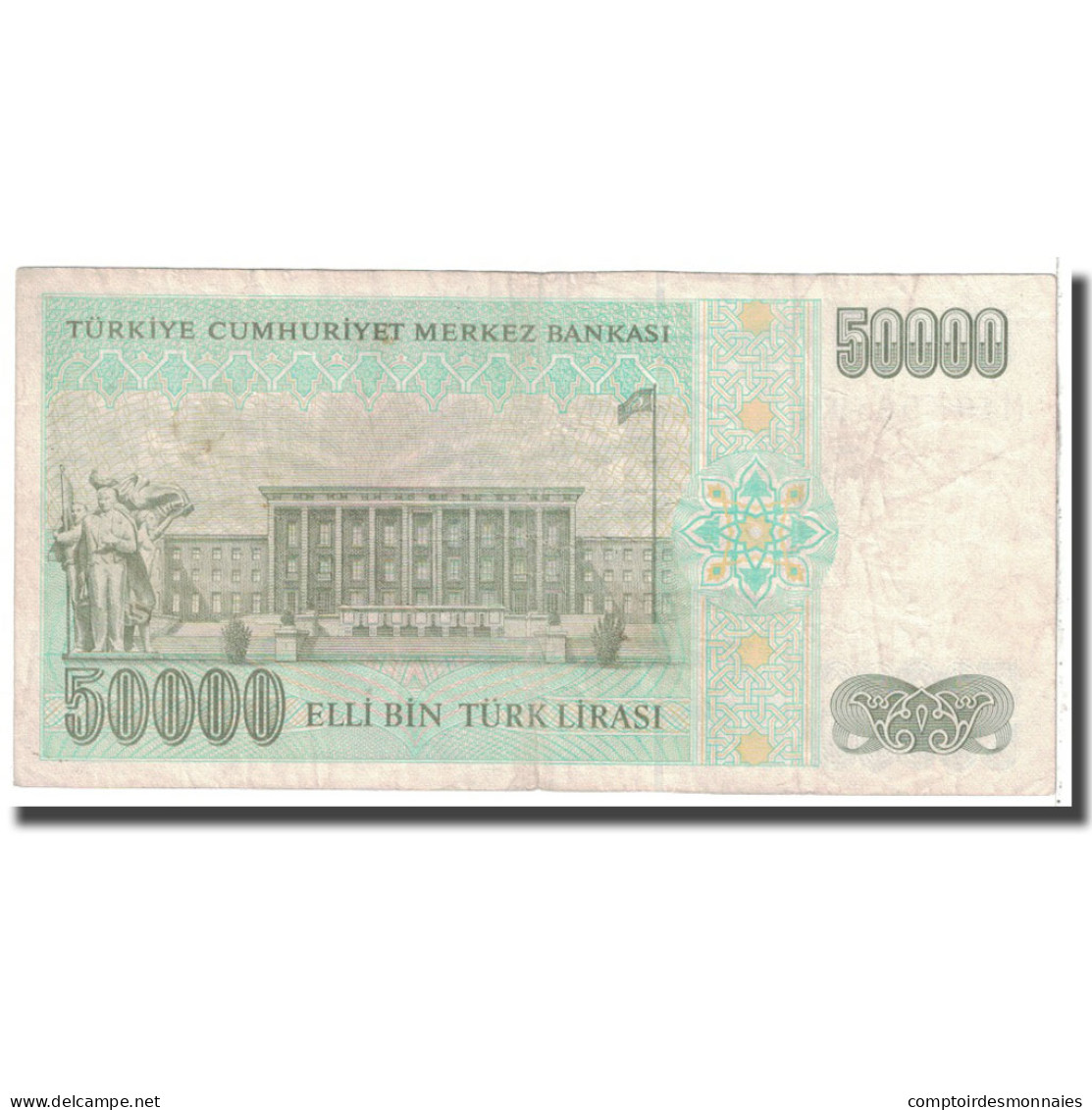 Billet, Turquie, 50,000 Lira, 1989, KM:203a, TTB - Turquie