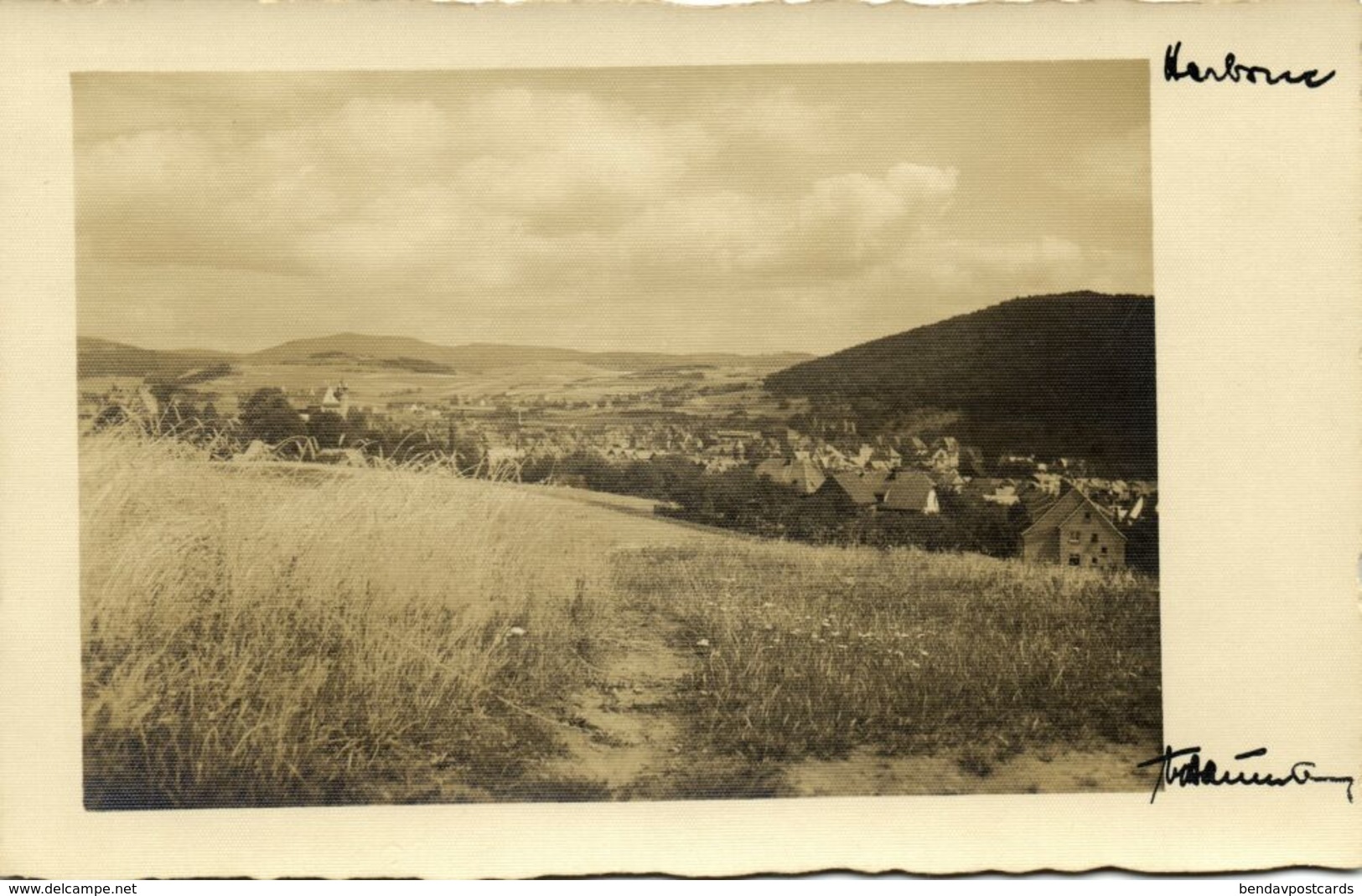 HERBORN, Panorama Mit Häuser (1920s) Walther Baumann AK - Herborn