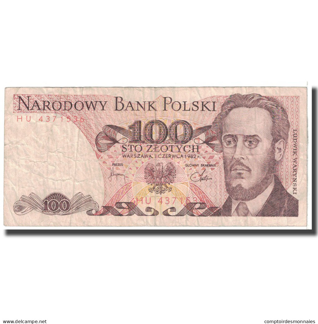 Billet, Pologne, 100 Zlotych, 1982, 1982-06-01, KM:143d, B - Pologne