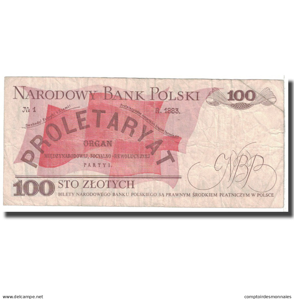 Billet, Pologne, 100 Zlotych, 1982, 1982-06-01, KM:143d, B - Pologne