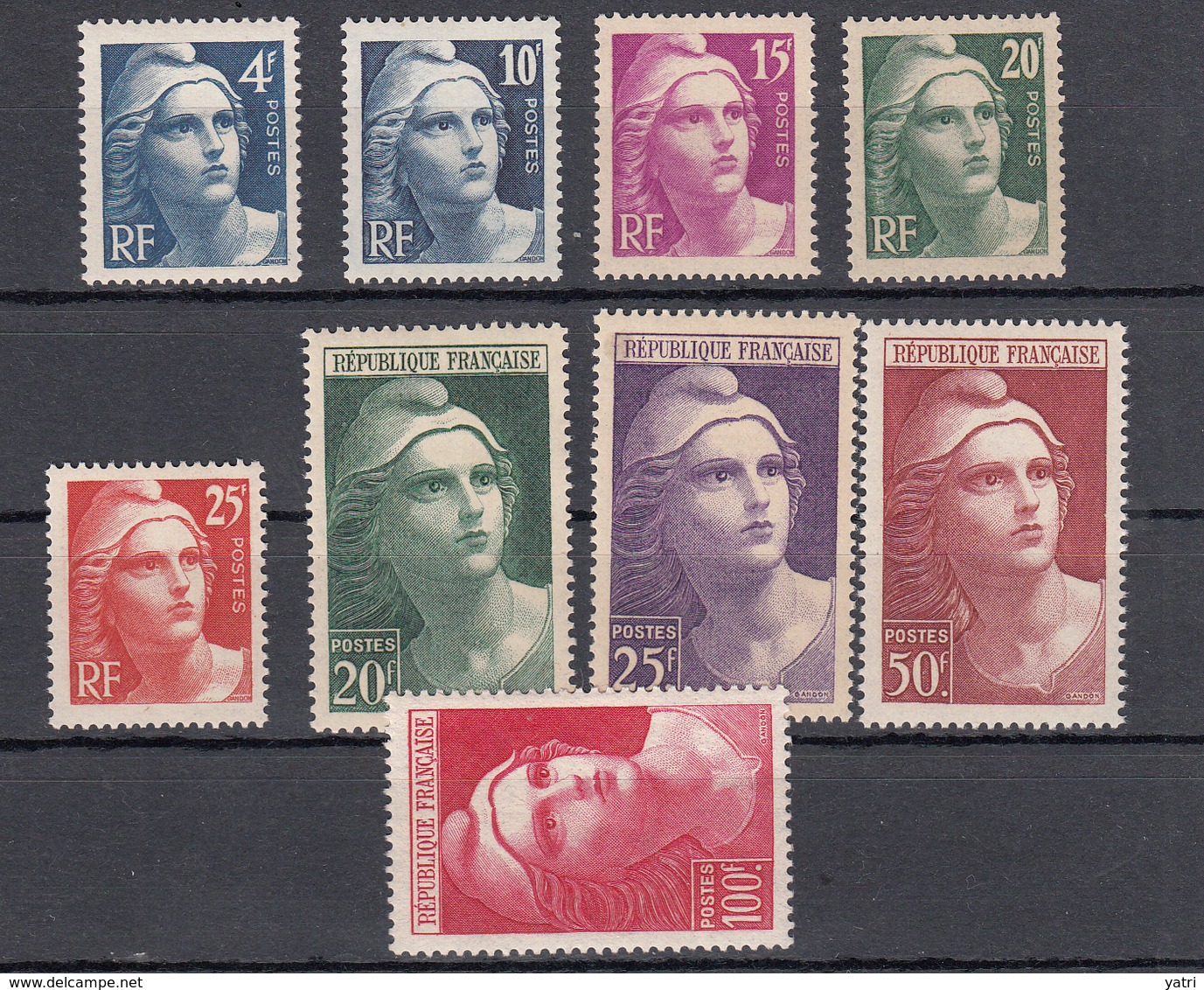 Francia - Yv. 725/733 ** - 1945-54 Marianna Di Gandon