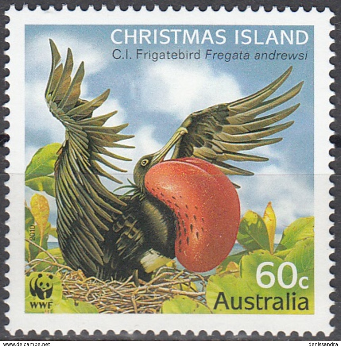 Christmas Island 2010 Michel 681 Neuf ** Cote (2010) 1.00 € WWF Frégate D'Andrews - Christmas Island