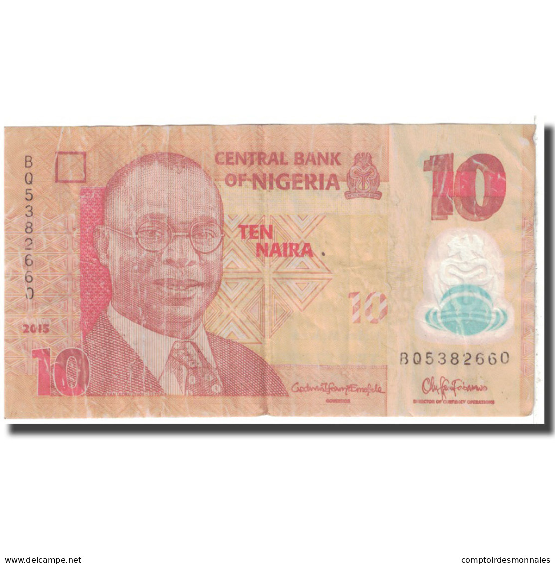 Billet, Nigéria, 10 Naira, 2015, KM:39c, TB - Nigeria