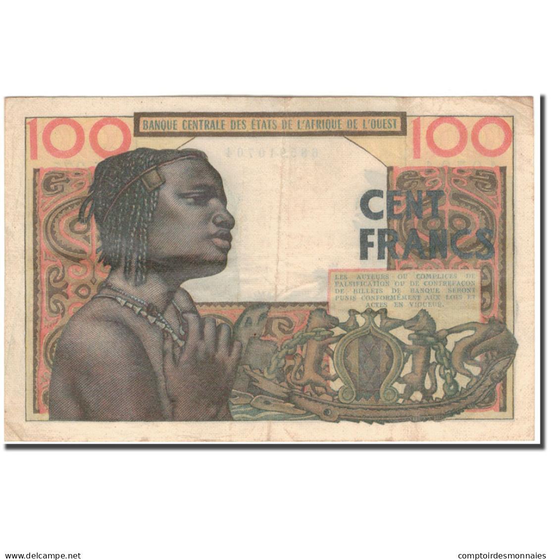 Billet, West African States, 100 Francs, KM:701Ka, TB+ - West African States