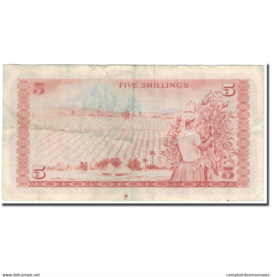 Billet, Kenya, 5 Shillings, 1974-12-12, KM:11a, TB+ - Kenya